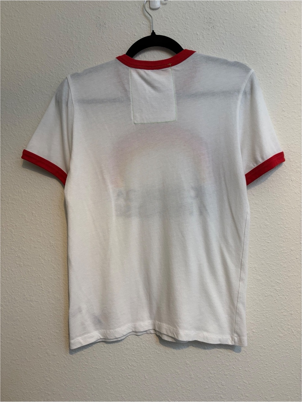 #1789 Aviator Nation White Ringer Tee Another Day in Paradise Small - Picture 2 of 5